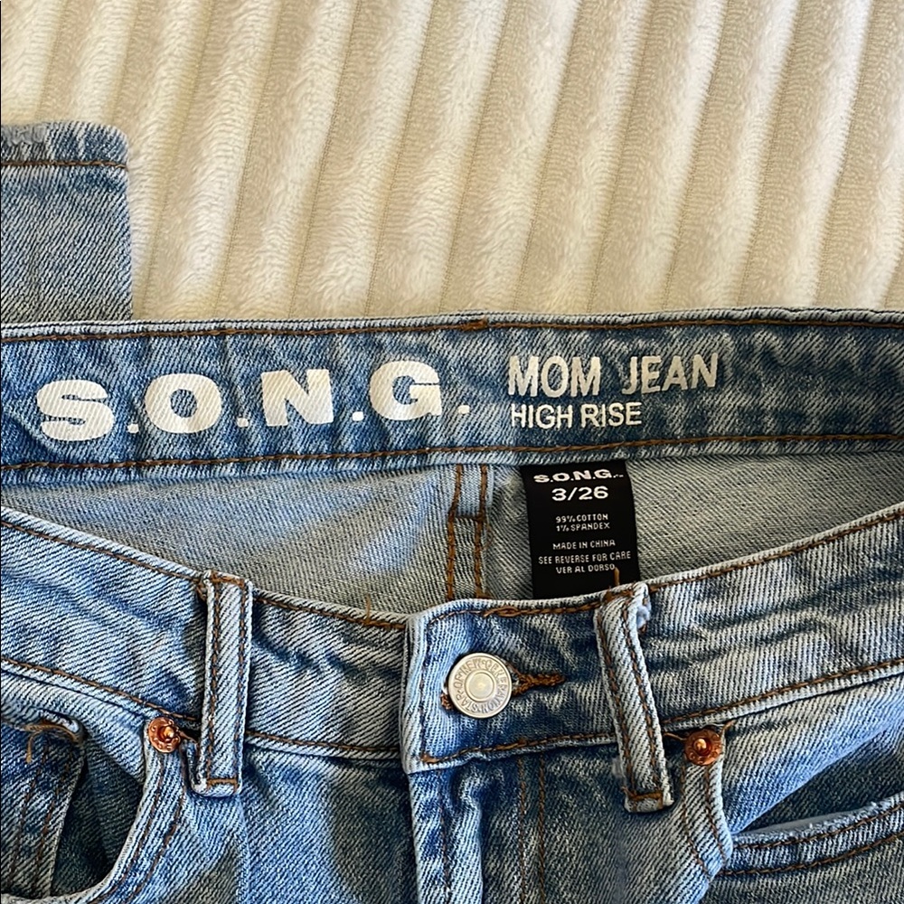 High Rise Blue Jeans Classic Denim